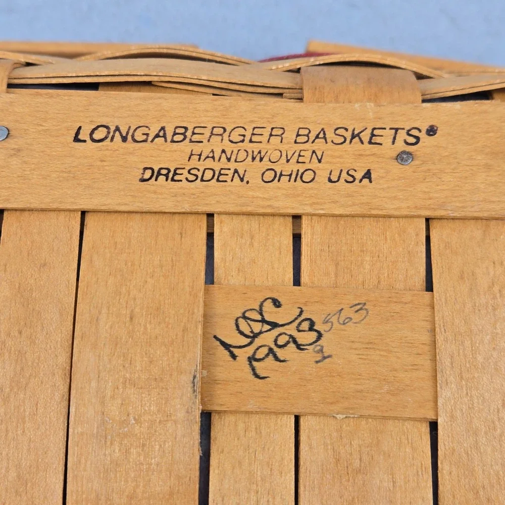 Longaberger Christmas Collection‎ 1993 Edition Bayberry Basket Liner Protector